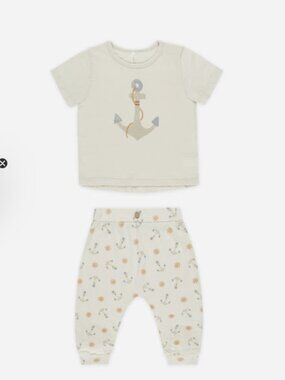 Rylee + Cru Tee + Slouch Pant Set - Anchors 2-3Y